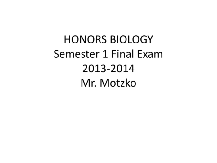 Ap biology semester 1 final exam pdf