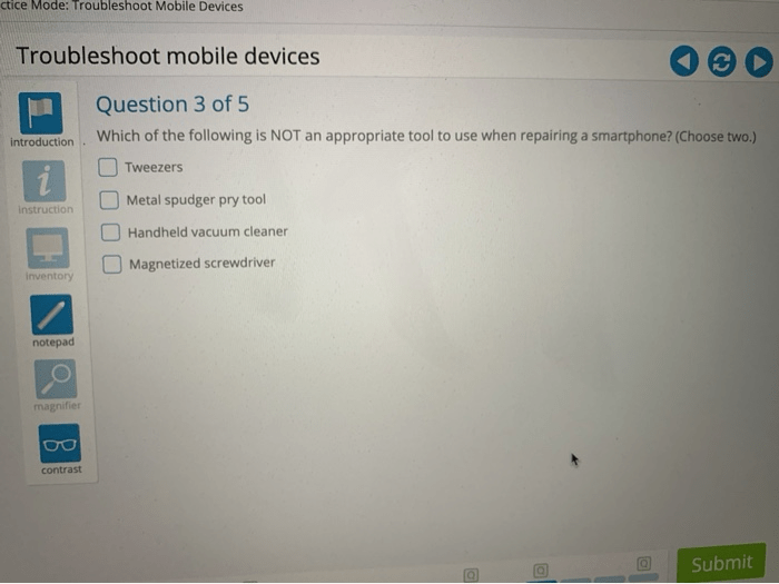 Lab 9-6 troubleshoot mobile devices