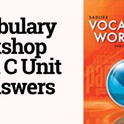 Sadlier vocabulary workshop level c answers unit 3