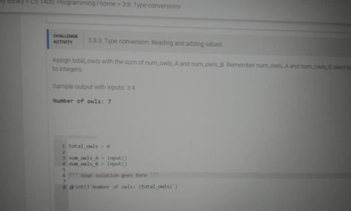 Assign total_owls with the sum of num_owls_a and num_owls_b.